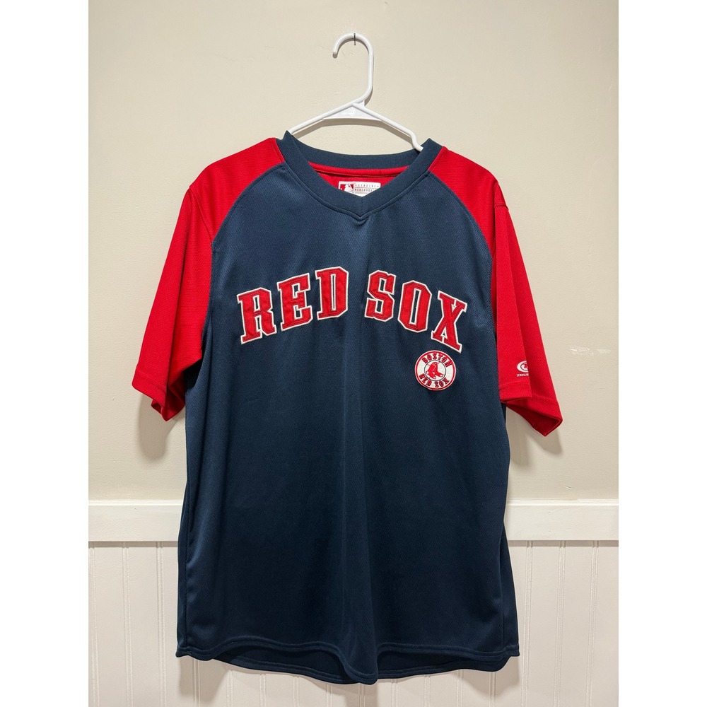 MLB Genuine Merchandise Boston Red Sox Button Down Jersey Baseball Men Sz Large